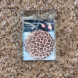 Leopard Print Car Coaster